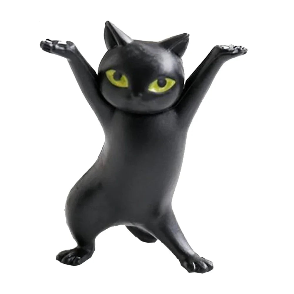 1/5Pc Funny Cats Pen Holder Kawaii Cat Doll Ornaments Plastic Craft Earphone Support Room Office Desk Home Decory Gift Accessory