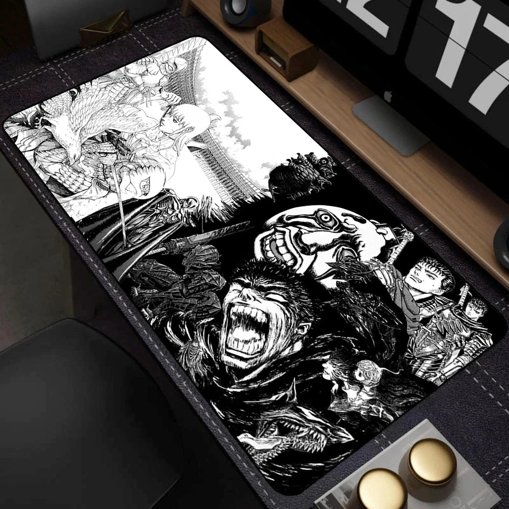 Mouse Mat Berserk Guts Gamer Gaming Mouse Pad Guts Sword in Berserk Computer Accessories Big Keyboard Laptop Padmouse Speed Desk