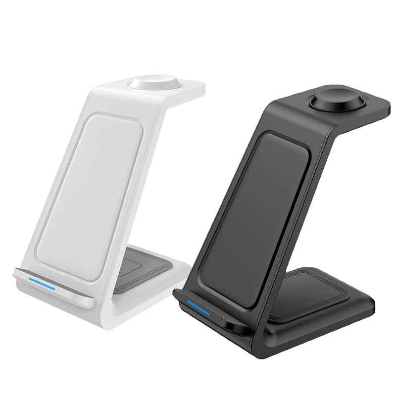 3 In 1 Magnetic Wireless Charger Stand For iPhone 16 15 14 13 Pro Max Apple Watch 9 8 AirPods Fast Charging For Samsung Xiaomi