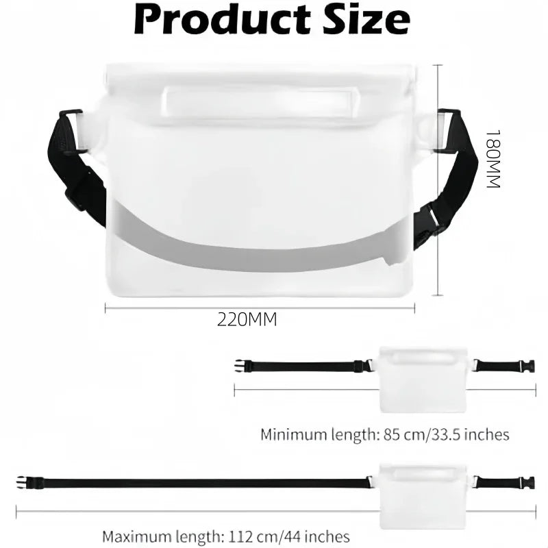 Waterproof Fanny Pack Waist Pouch Triple Zip Dry Bag Phone Passport Holder Beach Swim Kayak Water Sports Cruise Essentials 2026