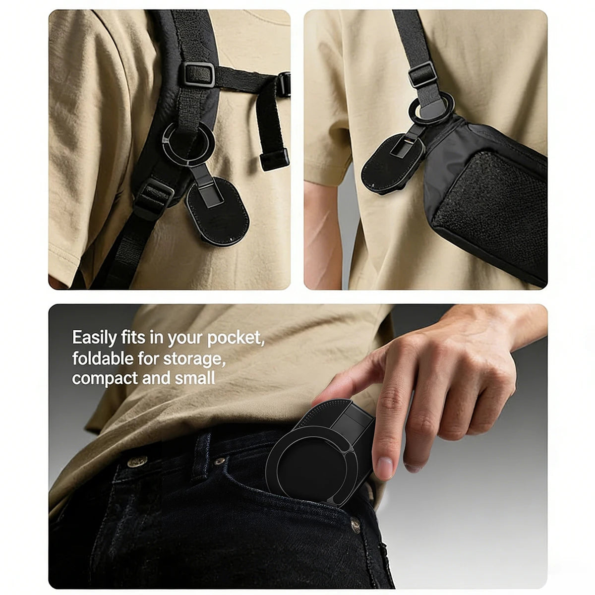 3-in-1 Suction Cup Phone Mount Strong Magnetic Phone Holder Mount with Pull Ring Phone Grip for iPhone/Samsung/Android JR-ZS418