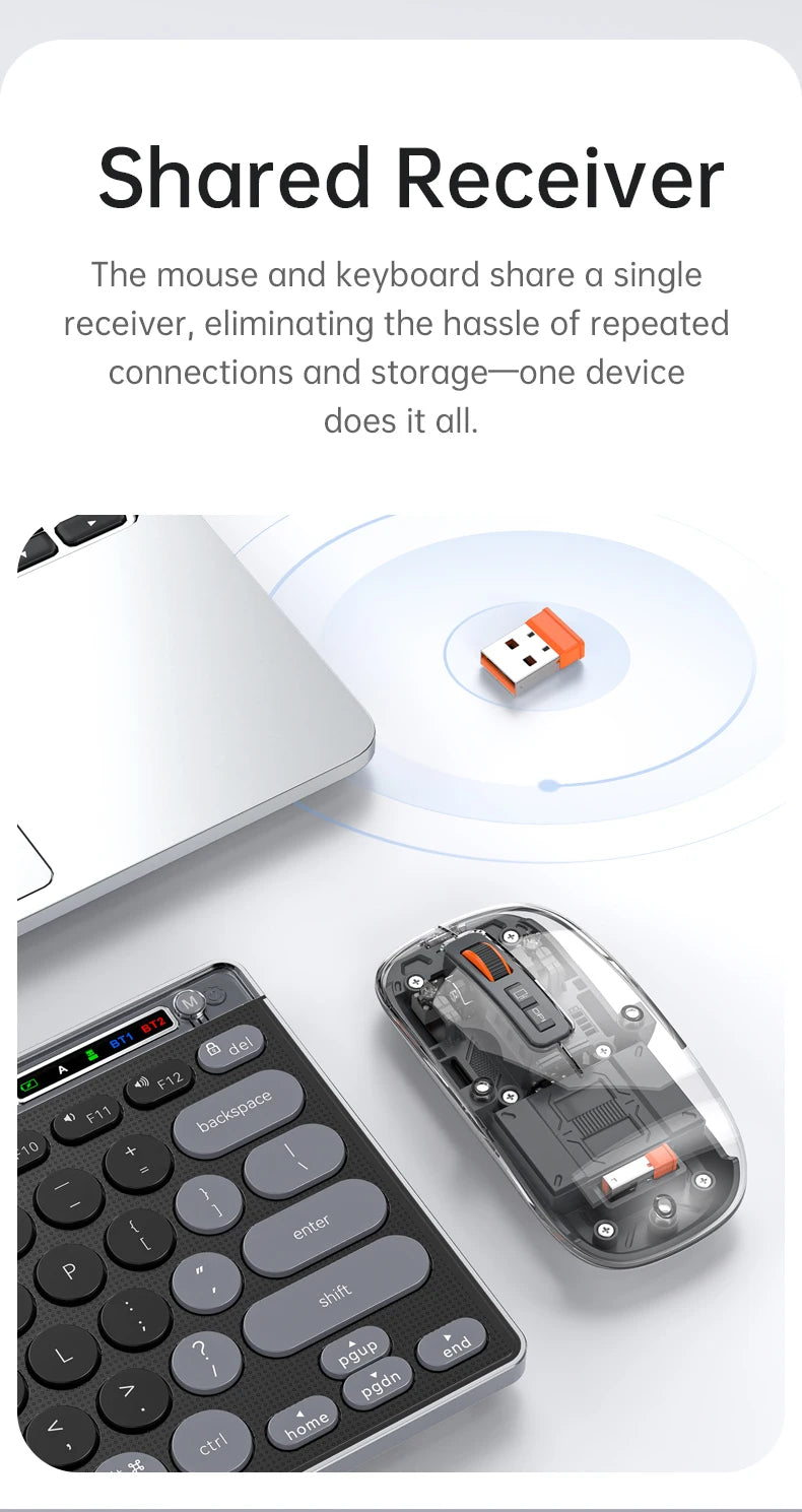 Bluetooth Wireless Keyboard Mouse Set Laptop Silent Button Charging Portable Mini Wireless Keyboard Office Typing