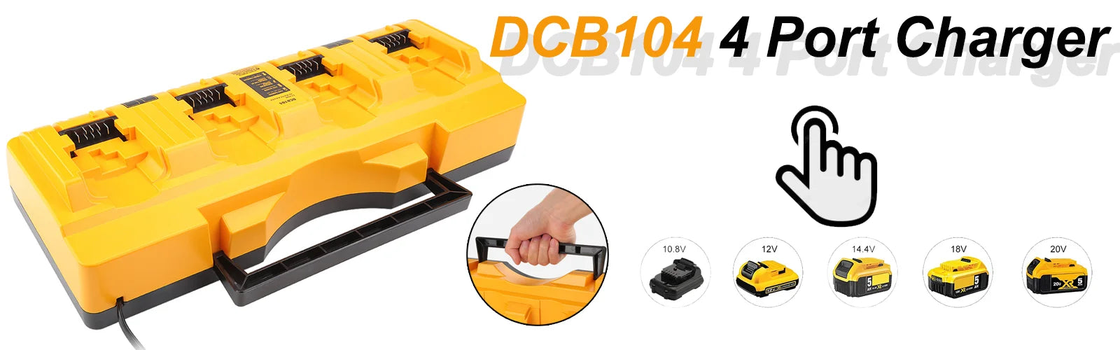 DCB102 Dual Port 3A Rapid Charger For Dewalt 12V 20V Li-ion Battery USB Charger with LED DCB205 DCB115 DCB107 DCB112