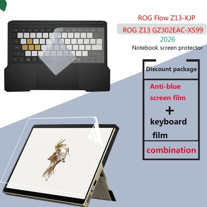 For 2026 ROG Flow Z13-KJP laptop screen protector 13.4 inch GZ302EAC-XS99 keyboard film anti-radiation privacy anti-peep film
