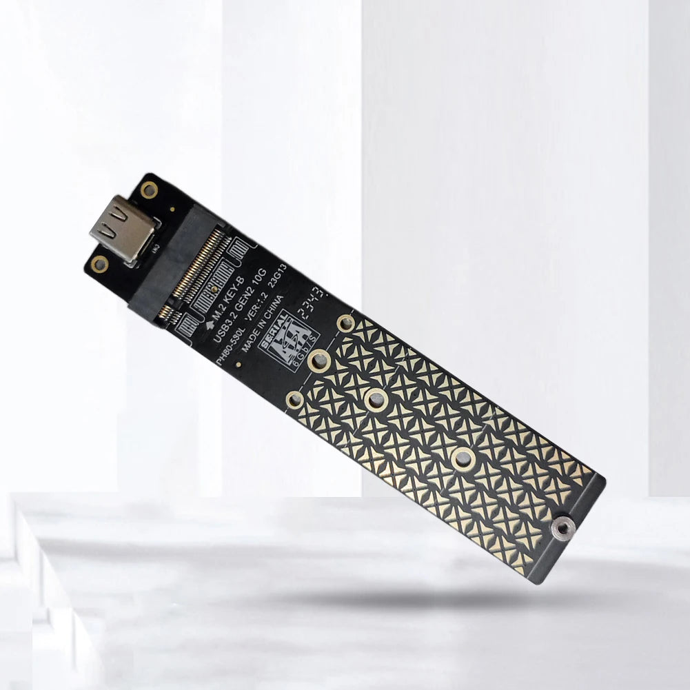 M.2 SSD SATA/NVMe To USB 3.1 Adapter B+M Key/M Key M2 To USB3.1 SSD Riser Card Hard Disk Box Adapter for 2230/2242/2260/2280 SSD