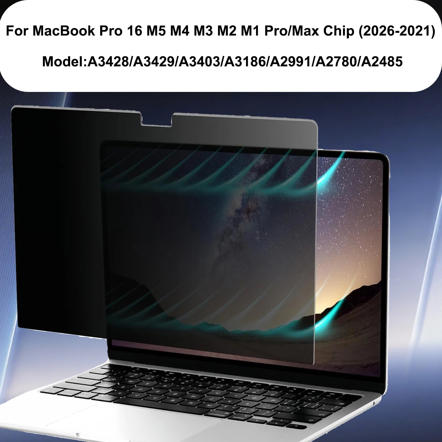 Removable Magnetic Privacy Screen For MacBook Air 13.6/15 Inch 2022-2026 (M5 M4 M3 M2), Matte Privacy Screen For Pro 14/16 inch