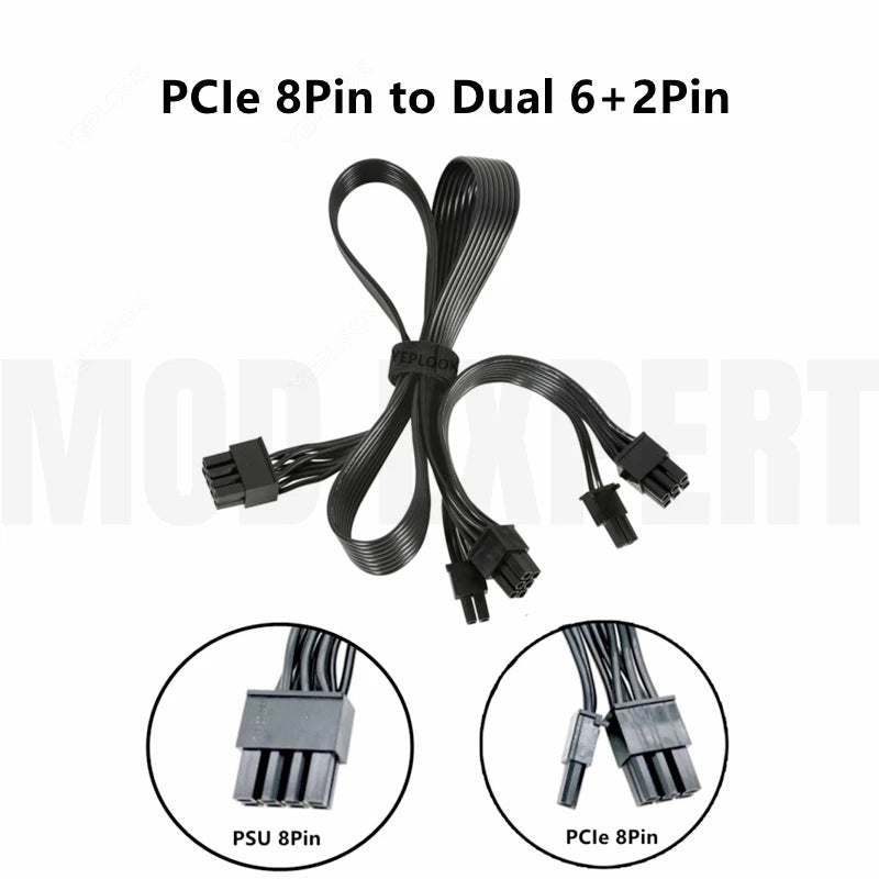 Modular Power Cable for Seasonic X-850, X-750, X-650 KM3 Power, GPU PCIe 8Pin 6+2Pin, CPU 4+4Pin, SATA Molex IDE 4Pin, 24Pin Net