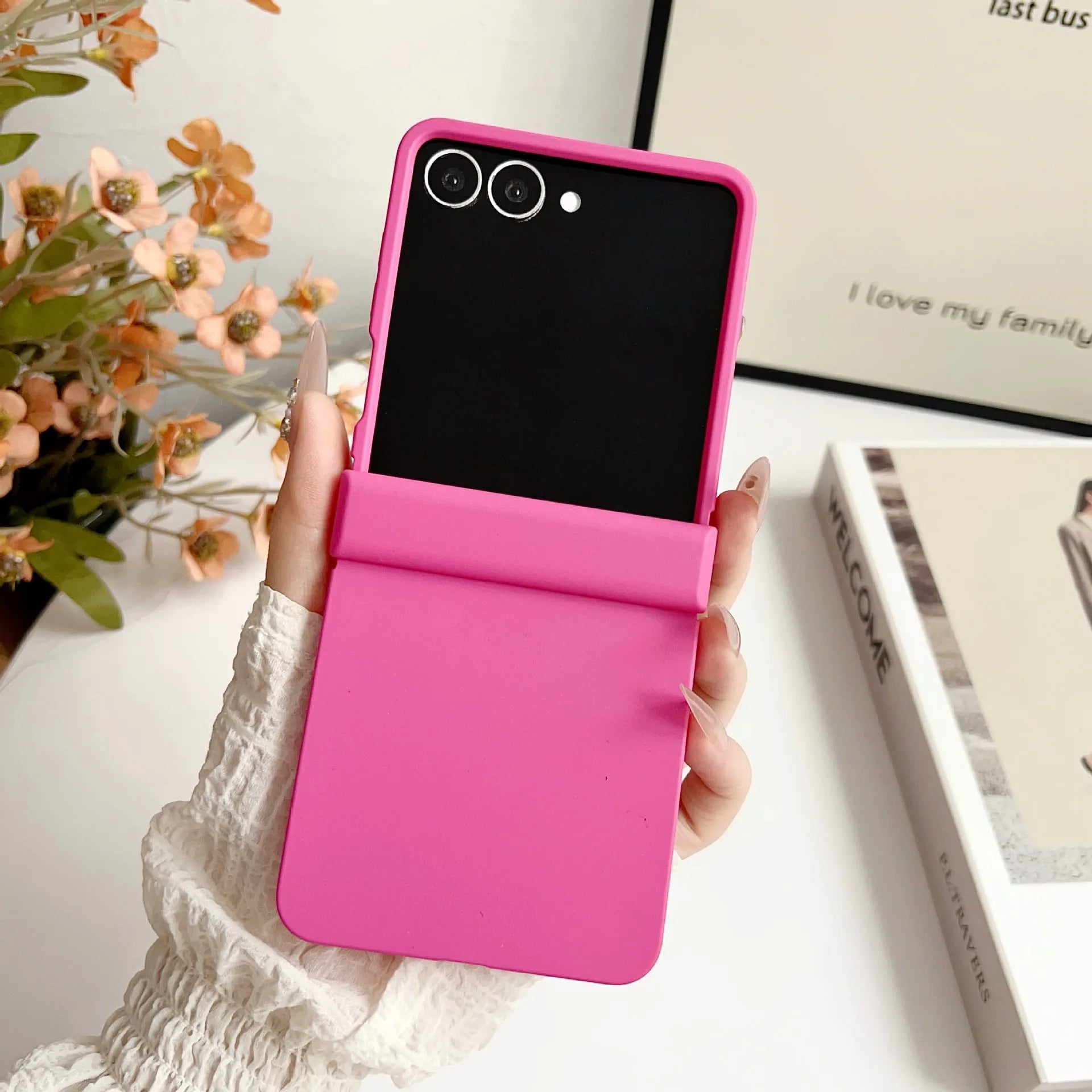 Dopamine Candy Color Matte Phone Case for Samsung Galaxy Z Flip 7 FE 6 5 Flip 4 3 5G Hinge Protective Hard Back Cover