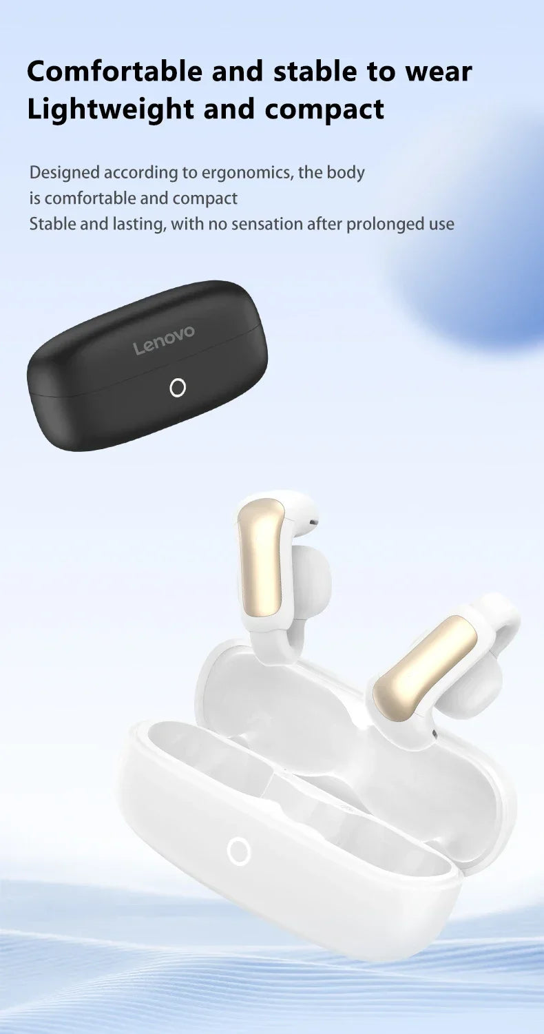 Lenovo EA400 OWS Wireless Bluetooth Earphones Noise Reduction Gaming Headphones HlFl Sound Quality Ear Clip for Xiaomi Phone