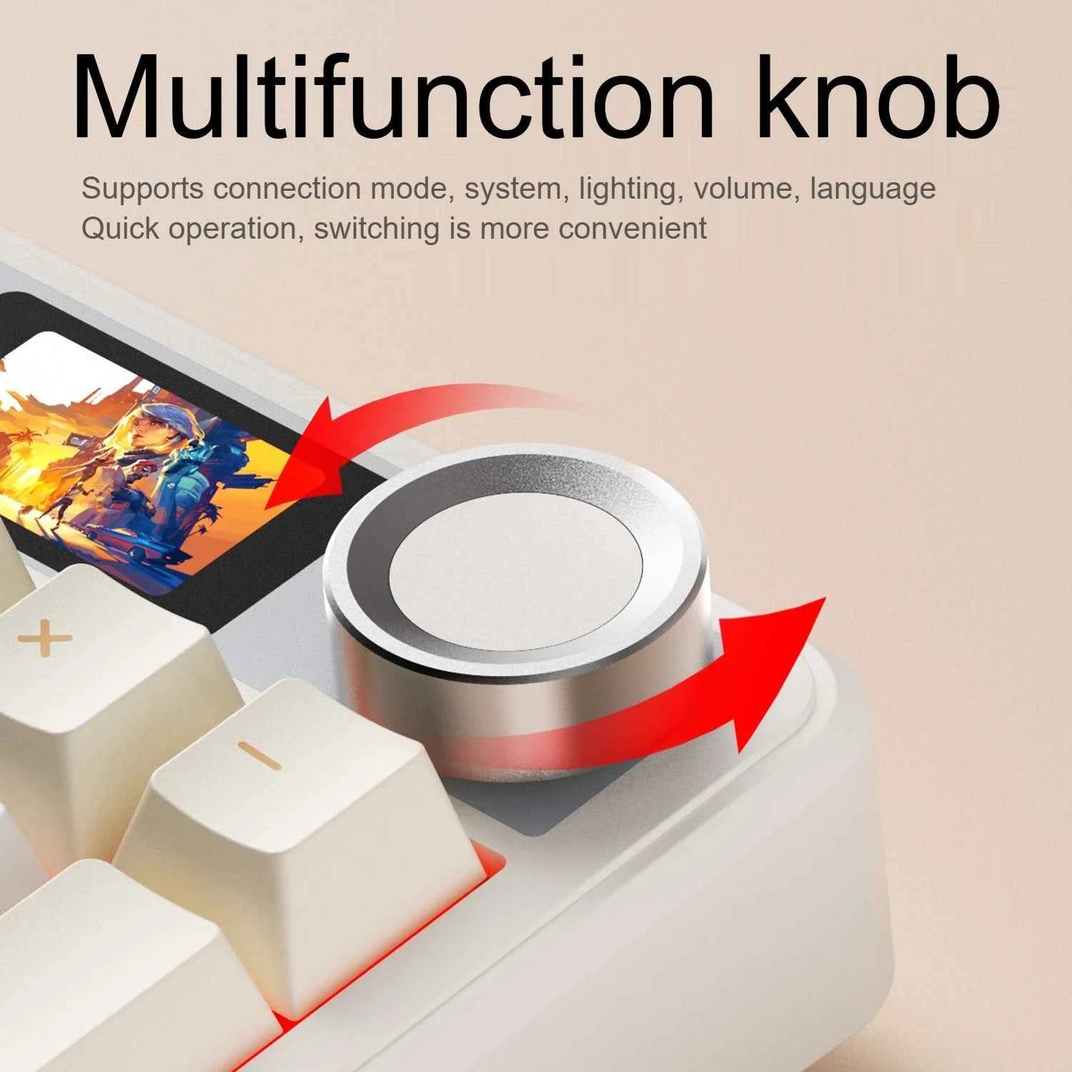 AULA F108PRO Gaming Mechanical Keyboard, Full Size Custom Backlight Hot Swappable Wireless Bluetooth Hifi Switch