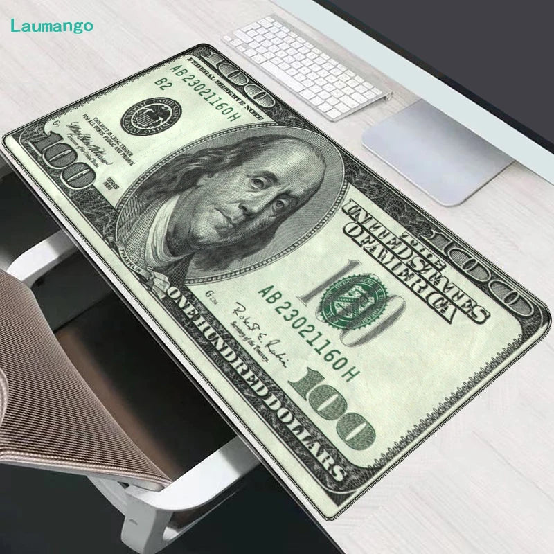 Gaming Laptop Dollar Printing Desk Mat Wrist Pad Mouse Pc Accessories Table Pads Deskmat Gamer Cabinet Keyboard Keycaps Mausepad