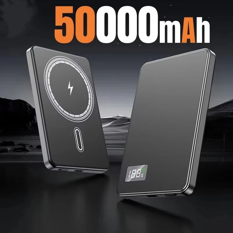 Wireless Magnetic 500000mAh Power Bank Fast Charging Portable PD22.5W External Battery for Magsafe for iPhone17 Samsung Xiaomi