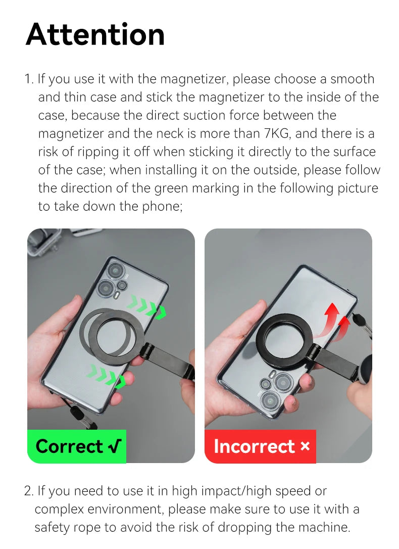 TELESIN Silicone Phone Magnetic Neck Mount Quick Release Hold for Iphone 17 16 15 14 13 SAMSUNG HUAWEI XIAOMI Phone Accessories