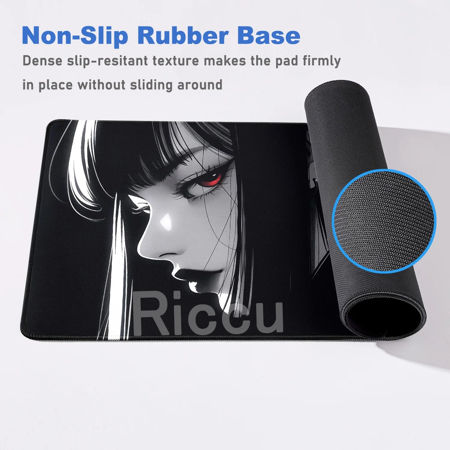 Anime Girls Samurai Oni Mask Mousepad Large Computer Gaming Accessories 400x900mm Gamer Professional Premium Mouse Mat Desk Mats