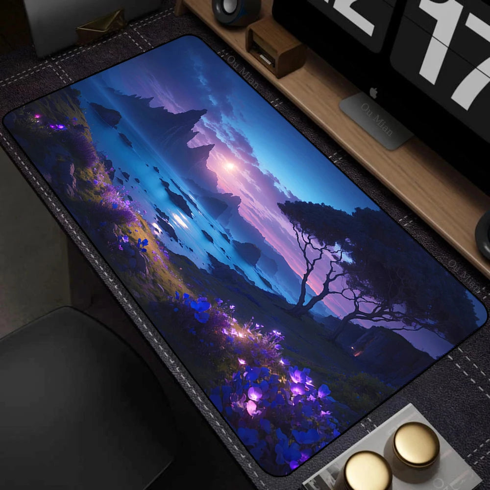 XXL Mouse Pad Anime Natural Scenery Mousepad Large Teclado Mousepad Pc Keyboard Gaming Table Mats Laptop 900x400 Mouse Mat