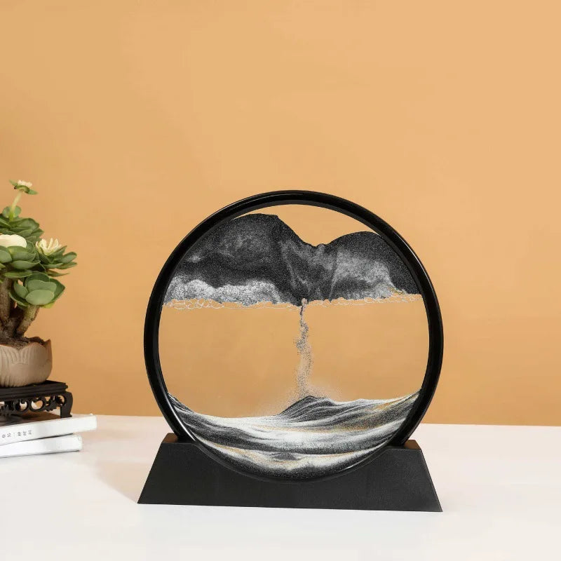Flowing Sand Painting Living Room Foyer Art Dynamic Decoration Office Desktop Decoration Home 3D Flowing Sand Decoration