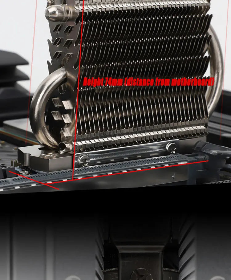 Thermalright HR-09 2280 M.2 Solid State Drive AGHP Heat Pipe Heat Sink Radiator M.2 SSD Cooler Gasket with Thermal Silicone Pad