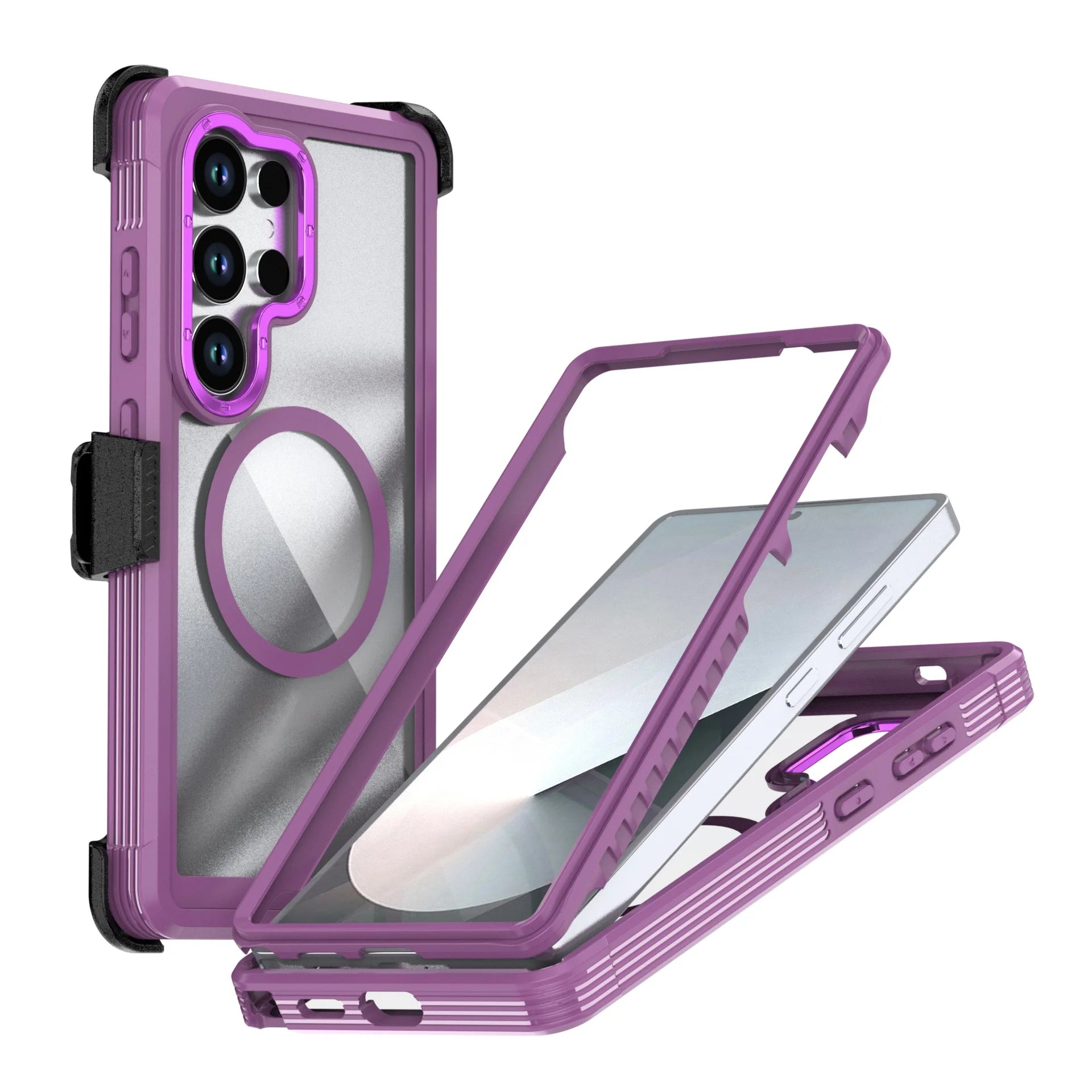 New 3in1 Acrylic for Magsafe Case For Samsung Galaxy S26 S25 S24 Ultra Plus S24 FE A06 A16 A26 A56 A36 A15 Full Protection Cover