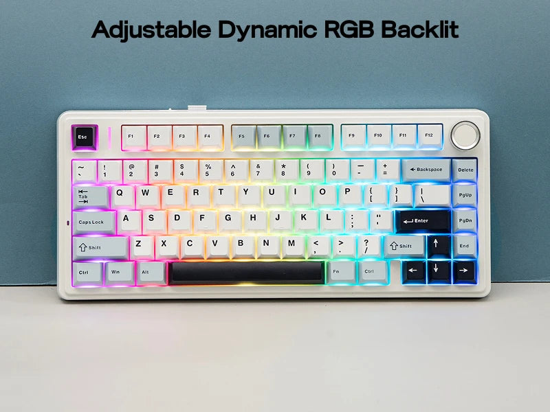 EPOMAKER x AULA F75 75% ANSI Layout Hot-Swap Wired/Bluetooth/2.4GHz Wireless Mechanical Keyboard With Multimedia Control Knob