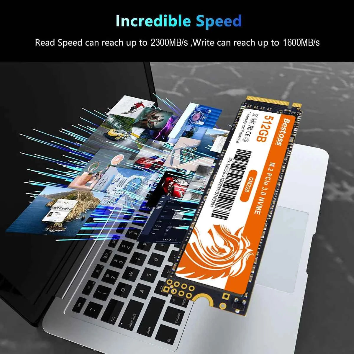 Bestoss Nvme M2 SSD, SSD Nvme M2 For Laptops and Desktops
