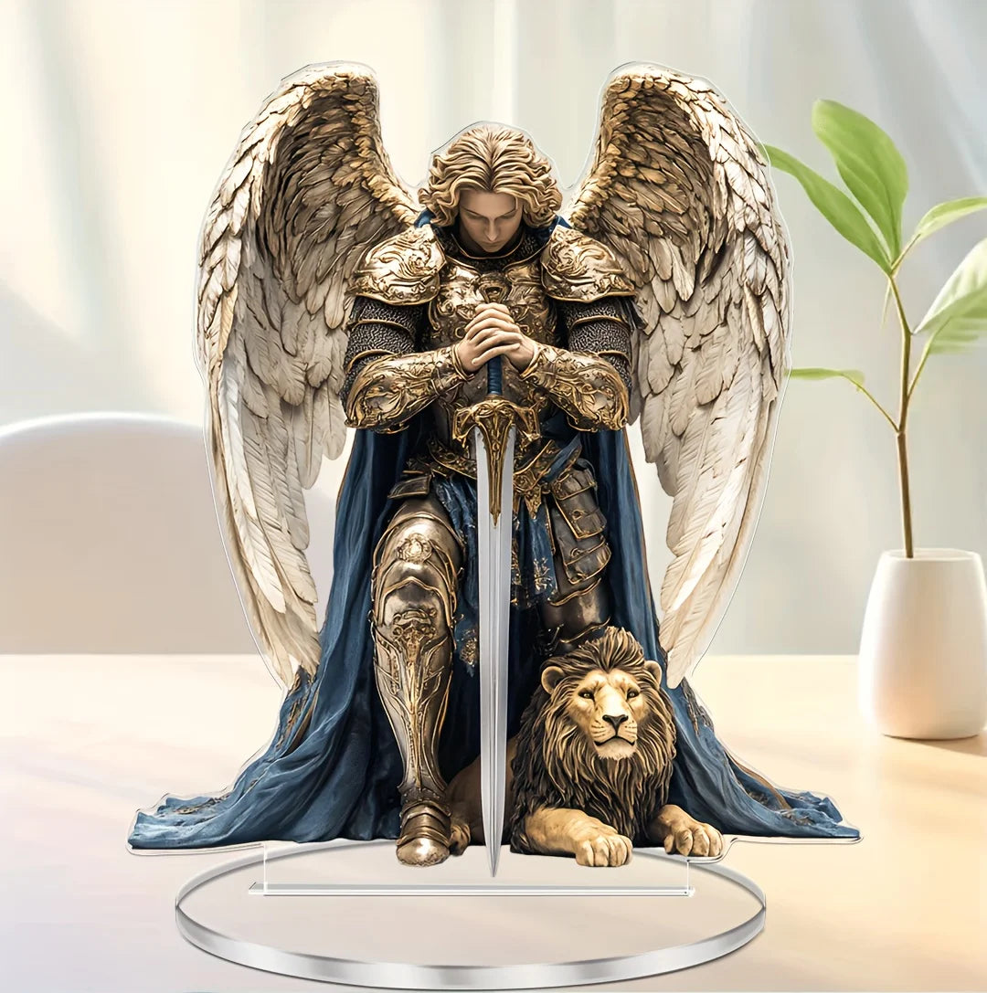 1pc Sacred Archangel Michael Desktop Decoration, Suitable for Home, Office, and Outdoor Spaces - Perfect Father's Day Gift