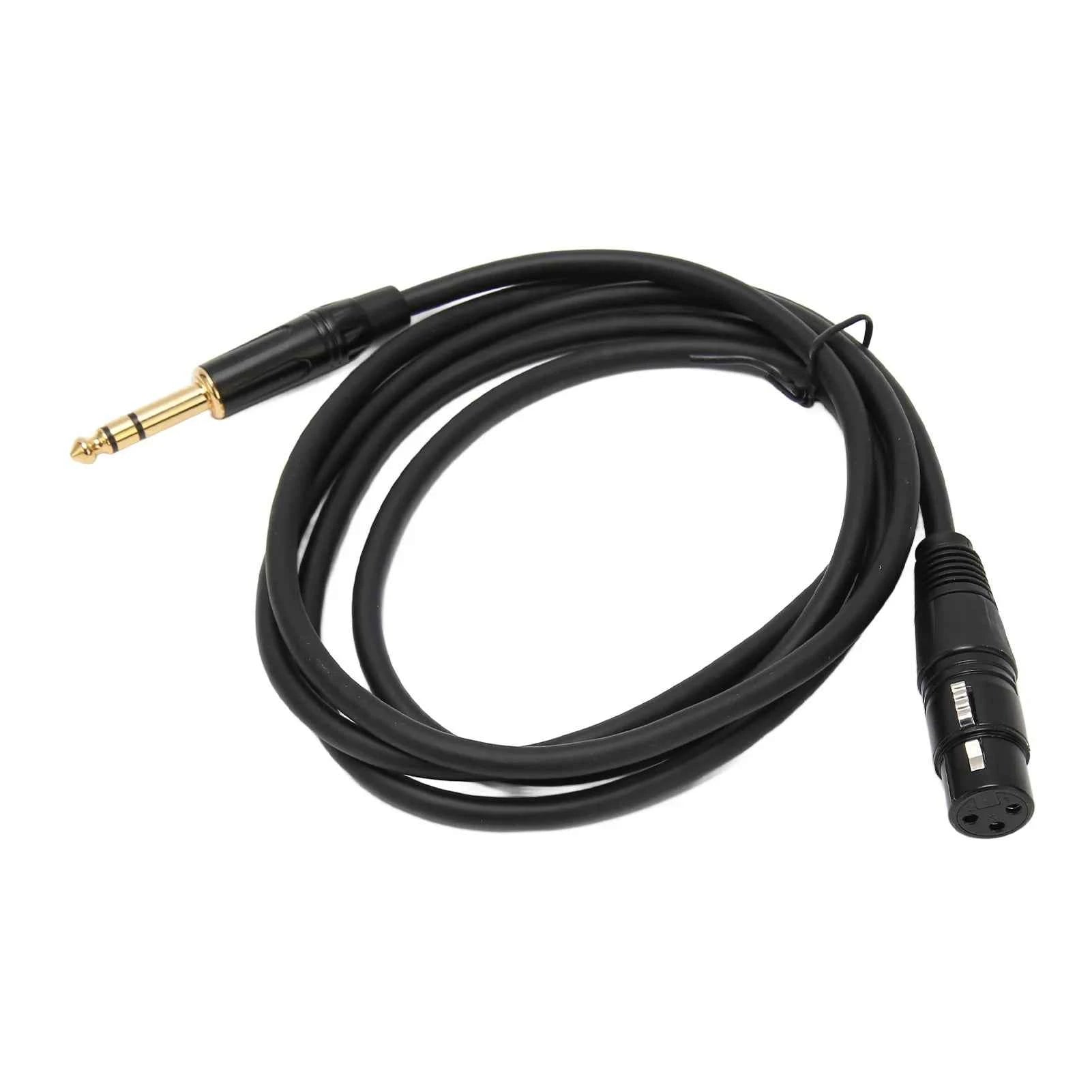 XLR Female To 1/4 Inch TRS Cable Low Latency XLR 3pin Female Cable Balanced Interconnect for 48V Phantom Power for Microphone