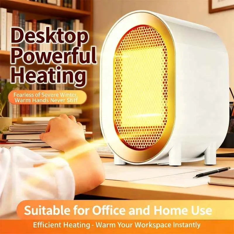 Electric Fan Heater For Room Winter 1200W Fast Heating Bathroom Living Room Office Desktop Portable PTC Ceramic Warm Air Blower