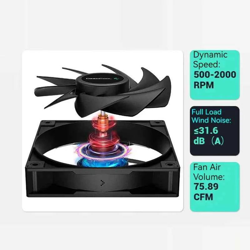 DEEPCOOL AG400 4 Heat pipes Dual Fan CPU Air-Cooling Radiator, 2000RPM Desktop Cooling Fan for Intel LGA1700 1200 115X AMD AM4 AM5