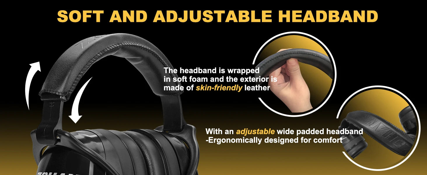 ZOHAN-Hearing Protector Passive Earmuffs High Noise Reducing Ear Covers Defenders for Autism, Headset Shooting, Headphone28dB