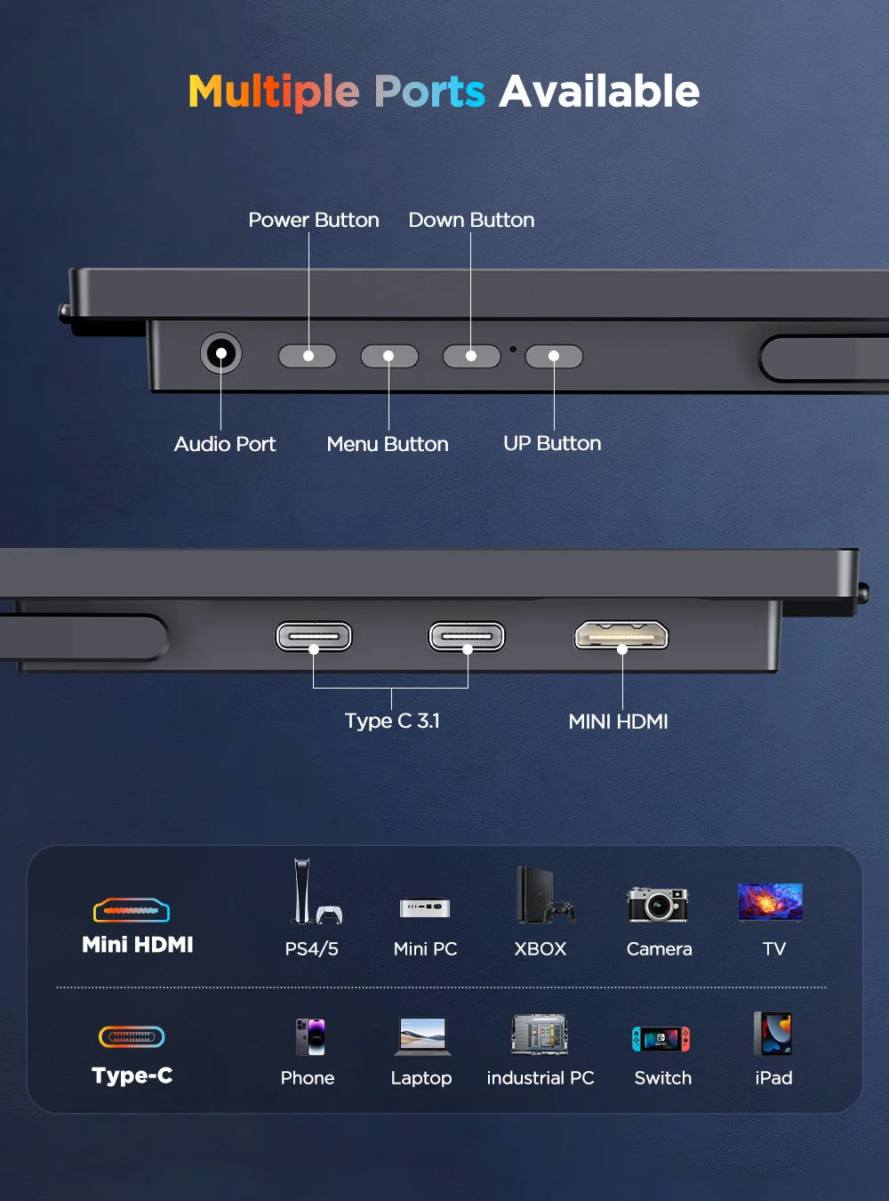 UPERFECT 4K Portable Touchscreen Monitor 15.7