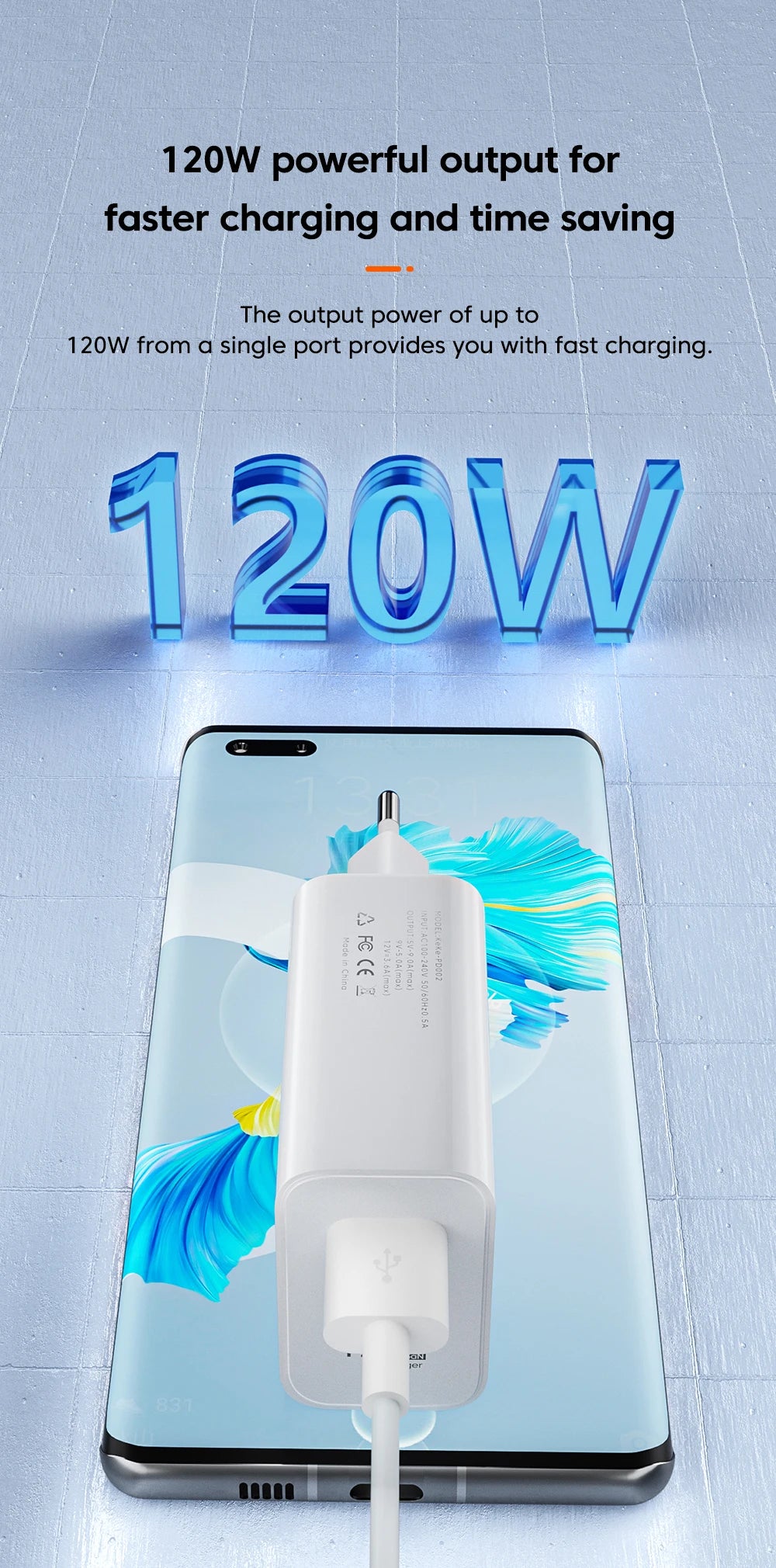 65W GaN Fast Charger PD 3.0 USB C Wall Charger Block For Phone For iPhone 16 Samsung S24 Ultra Xiaomi Huawei iPad EU US UK Plug