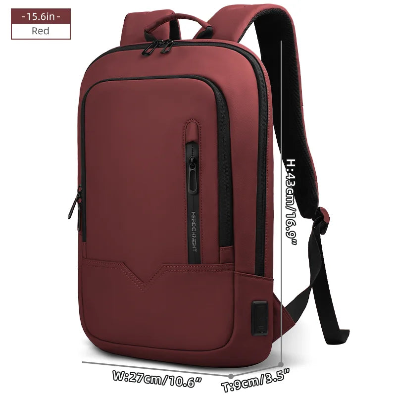 Heroic Knight Laptop Work Backpack Slim Men Waterproof Multifunctional 15.6