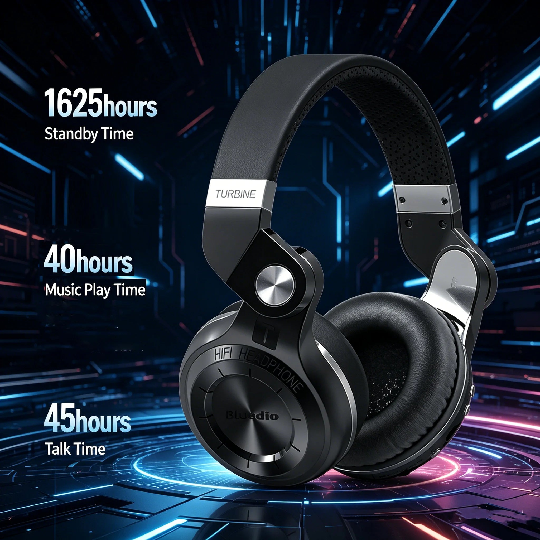 Bluedio T2+ Bluetooth Headphone Wireless Headset Foldable Sports Earphone Bluetooth 5.4 HIFI Sound 57mm Strong Bass SD Card Slot