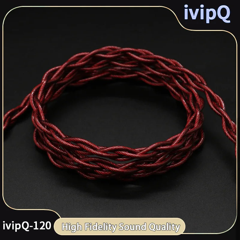 ivipQ 26AWG 7N OCC Palladium Plated L-type Modular Plugs 3-in-1 Earphone Upgrade Cable With MMCX/2PIN/0.78mm/QDC/N5005 For AKG