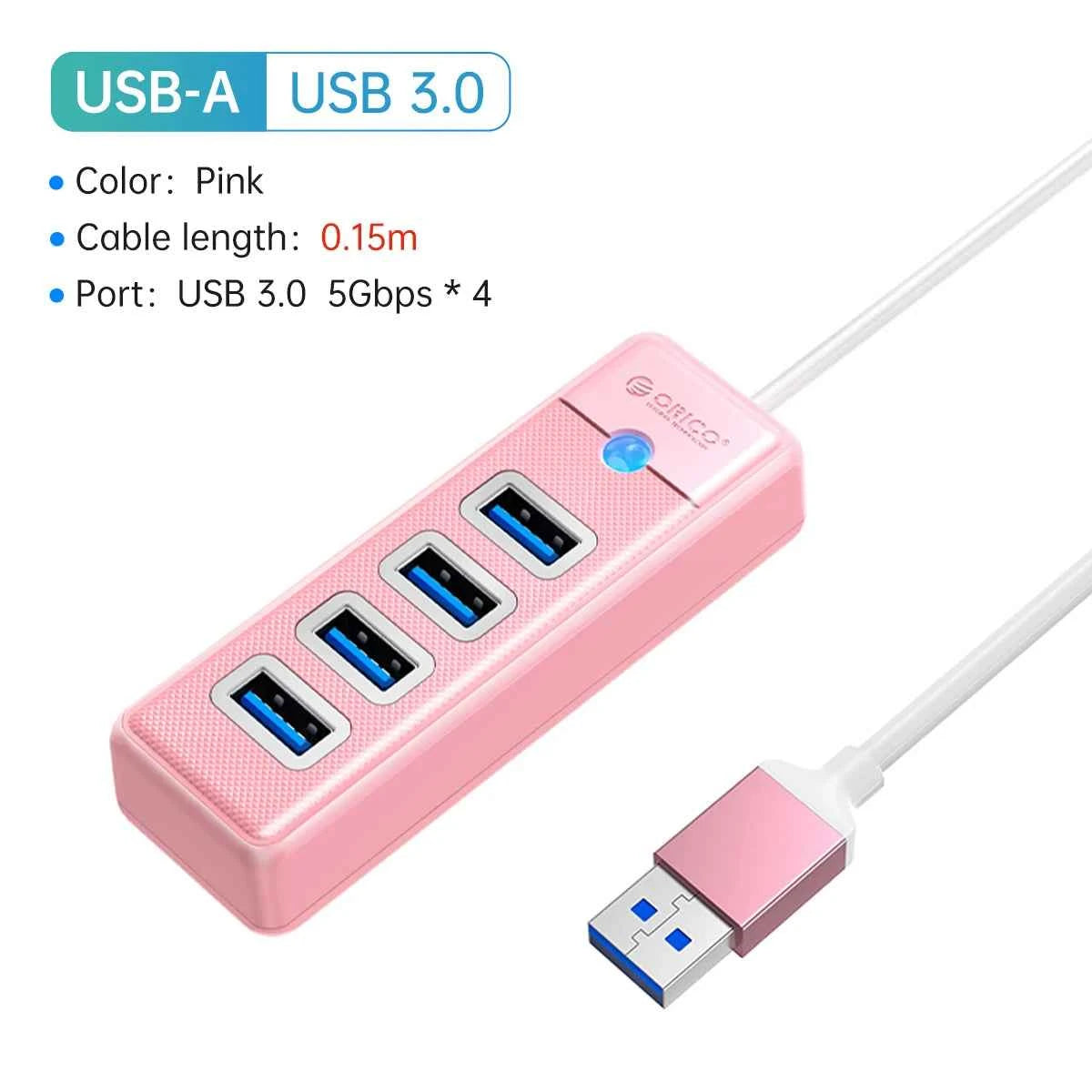ORICO 5Gbps USB 3.0 HUB Colorful 4 Ports High Speed Mini Splitter OTG Adapter For Desk PC Computer Accessories HUAWEI Xiaomi