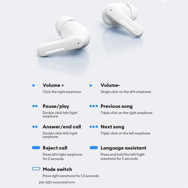 New Lenovo LE209 Wireless Bluetooth Earphone Business Music Bluetooth Headphone HD Call with Mic 30H Battery Life Gaming Headset