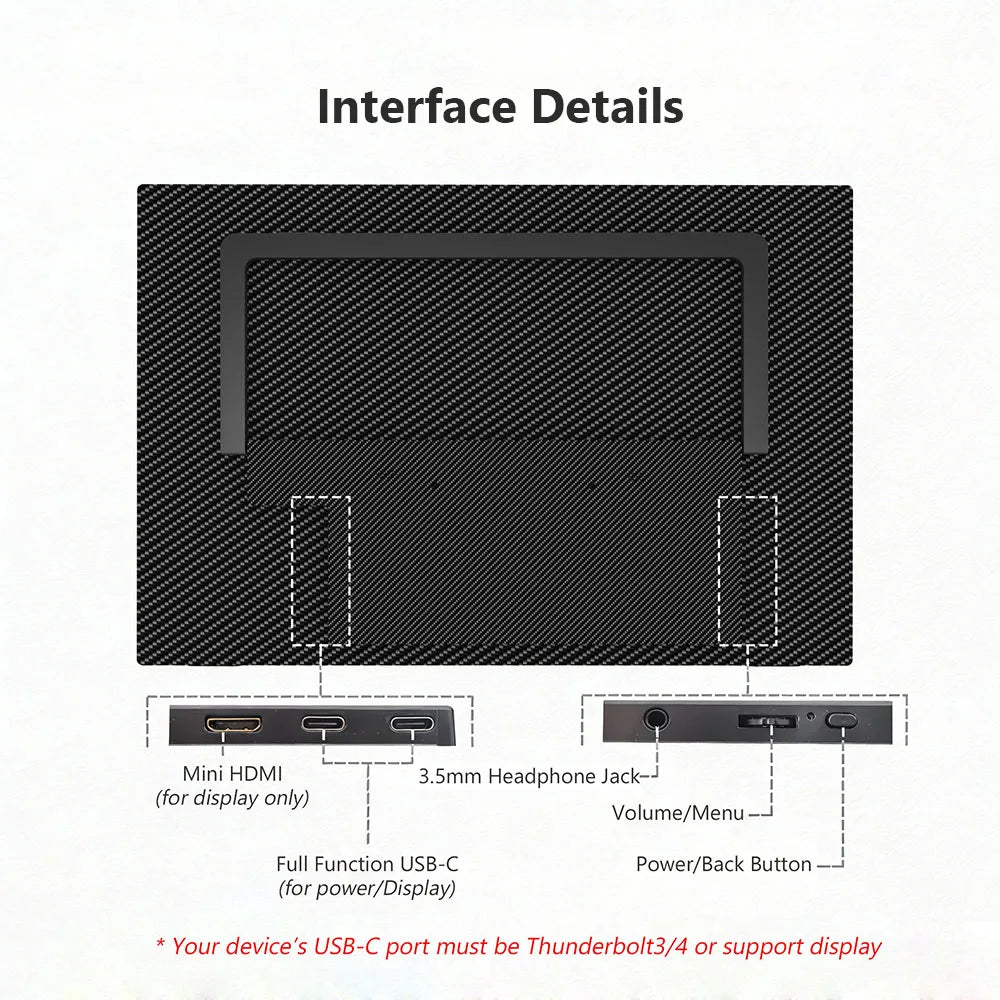 14.2 Inch Portable Touch Monitor QHD 2.5K IPS Secondary Screen Extend Display For Laptops Desktops Computer PS4/5 Gaming Monitor
