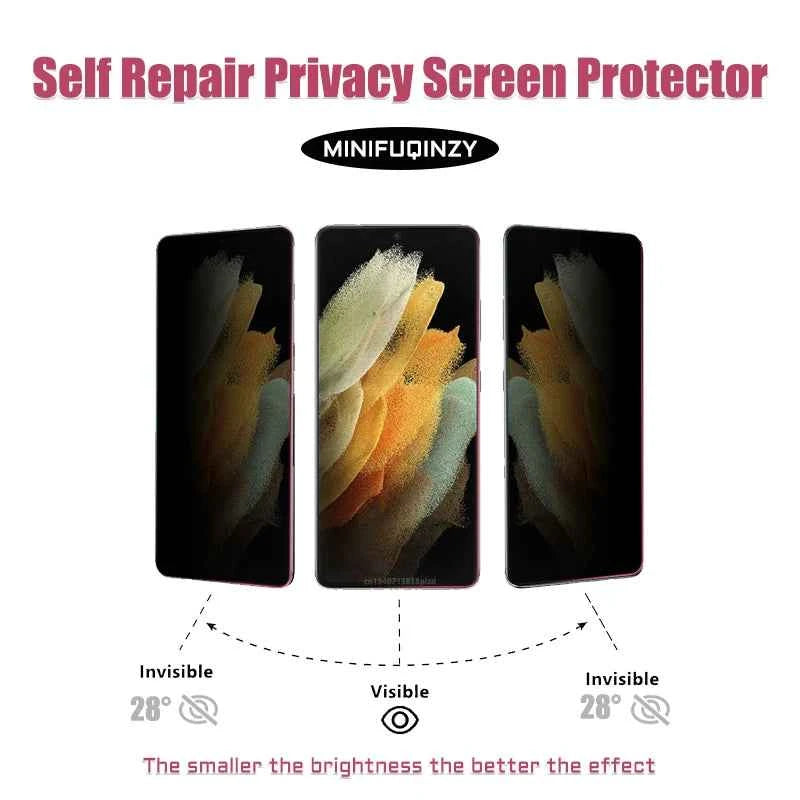 Self Repair Privacy Film For Samsung Galaxy S26 S25 S24 S23 Ultra S22 S21 S20 Plus  Anti-Spy Screen Protector Note 20 10 S10 5G