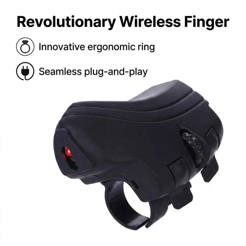 Finger Ring Mouse 1000DPI Easy Control High Efficiency Wireless Finger Ring Mouse Portable Rechargeable 2.4GHz for Office