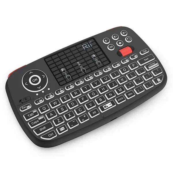 i4 Mini WirelBluetooth Dual Mode Keyboard with Touchpad, Blacklit Portable WirelKeyboard with 2.4G
