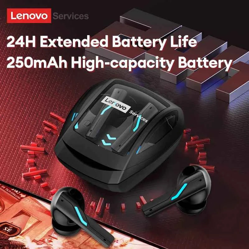 Lenovo GT100 True Bluetooth 6.0 Earphones Esports Gaming Wireless Headphone Low Latency HiFi Sound Music Earbuds Long Endurance