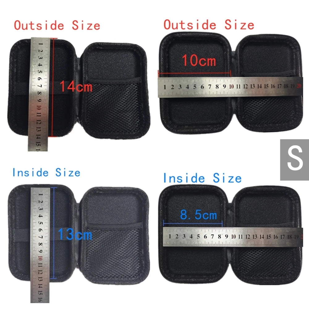 Digital Multimeter Bag Tool Bag Black For Headphone Bag Shockproof Bag EVA Box Case Earphone Carbon Fiber Texture Storage Bags
