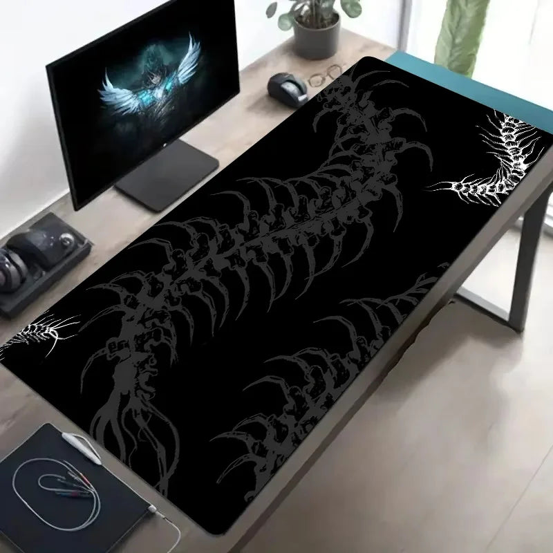 Anime Black Centipede XXL Gaming Mouse Pad Non-slip Stitched Edge Large Desk Mat Keyboard Carpet For Gamer Laptop Desktop