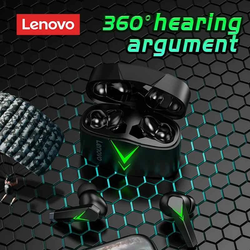 Choice US Lenovo LP6 Bluetooth 5.0 Headphones 9D Strong Deep Bass Music Sound Earbuds Sweatproof Cinema Sound Earphones