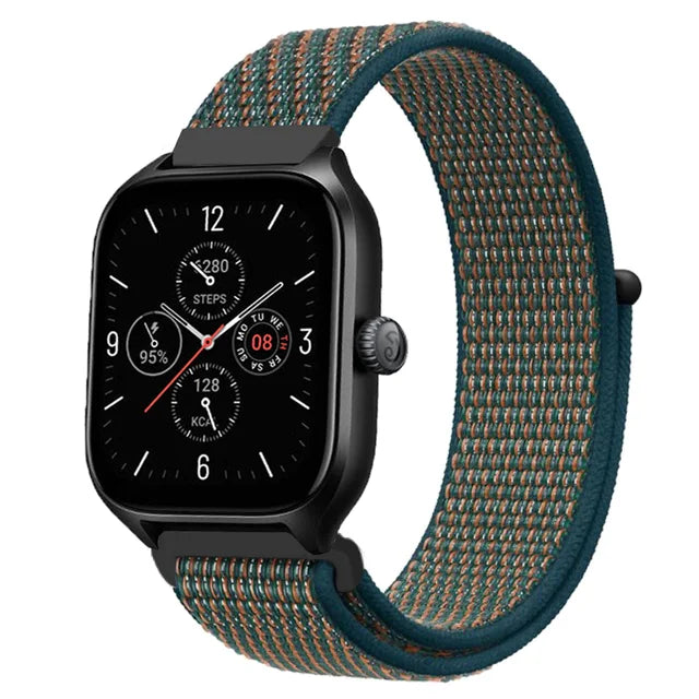20mm 22mm Nylon Loop Band For Amazfit GTS 4/3/3pro/2e/GTS 2 Mini/GTR 4 47mm/GTR 2/Stratos 2 3 Strap For Amazfit Bip 3 Pro Correa