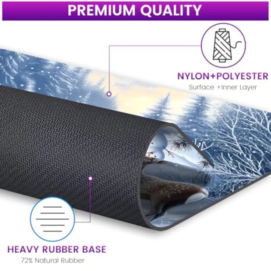 Mouse Pad, Snowy Moutain Scenery Patterned Mouse Pad Non-Slip Rubber Base Mousepad Waterproof Gaming Mice Pad for Computers Lap