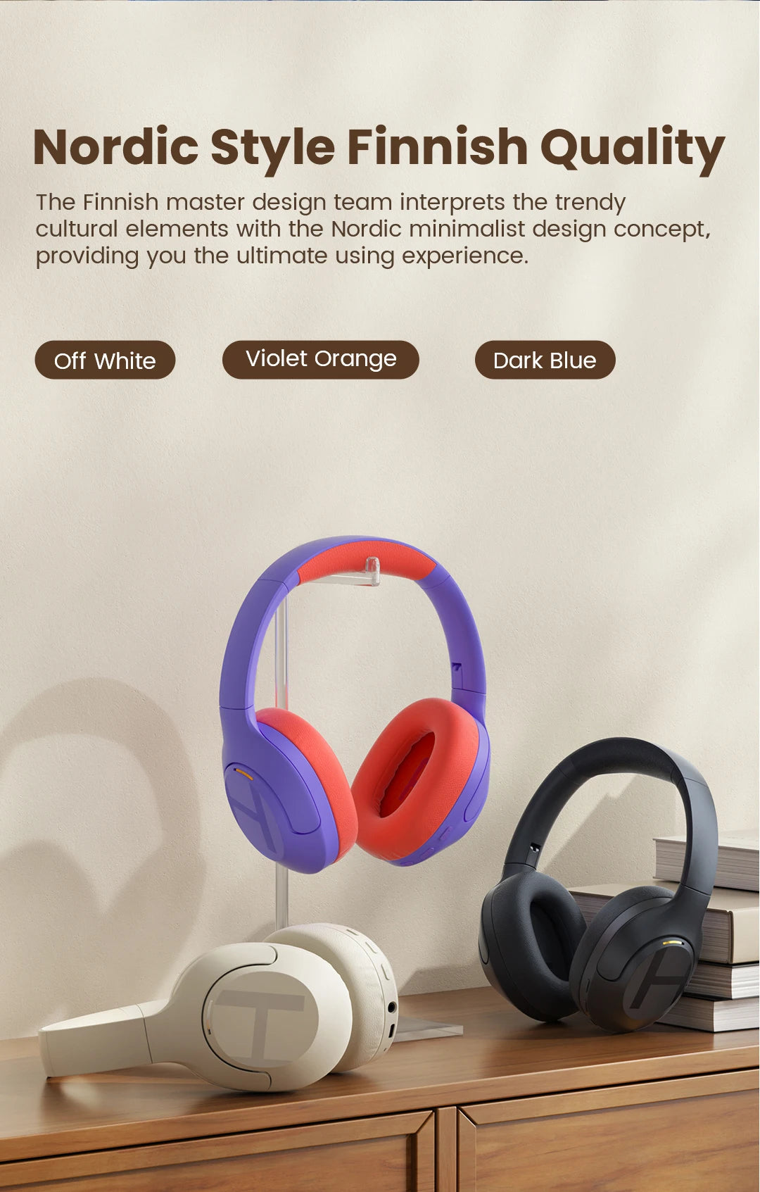HAYLOU S35 ANC Wireless Bluetooth Headphones 42dB ANC ENC Over-ear Headphone Noise Cancellation 60H Playtime Earphones Men Women