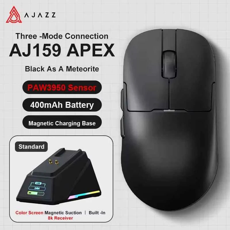 AJAZZ AJ159 APEX/AJ159PRO Wireless Gamer Mouse with RGB Magnetic Charging Base Lightweight  for PC Laptop