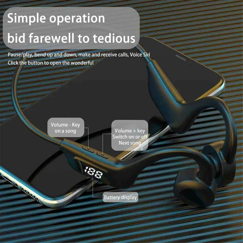 Wireless Earphone Bone Conduction Sport Swimming Bluetooth Compatible Earphones Hand-free With Mic For Sports Earbud 2026
