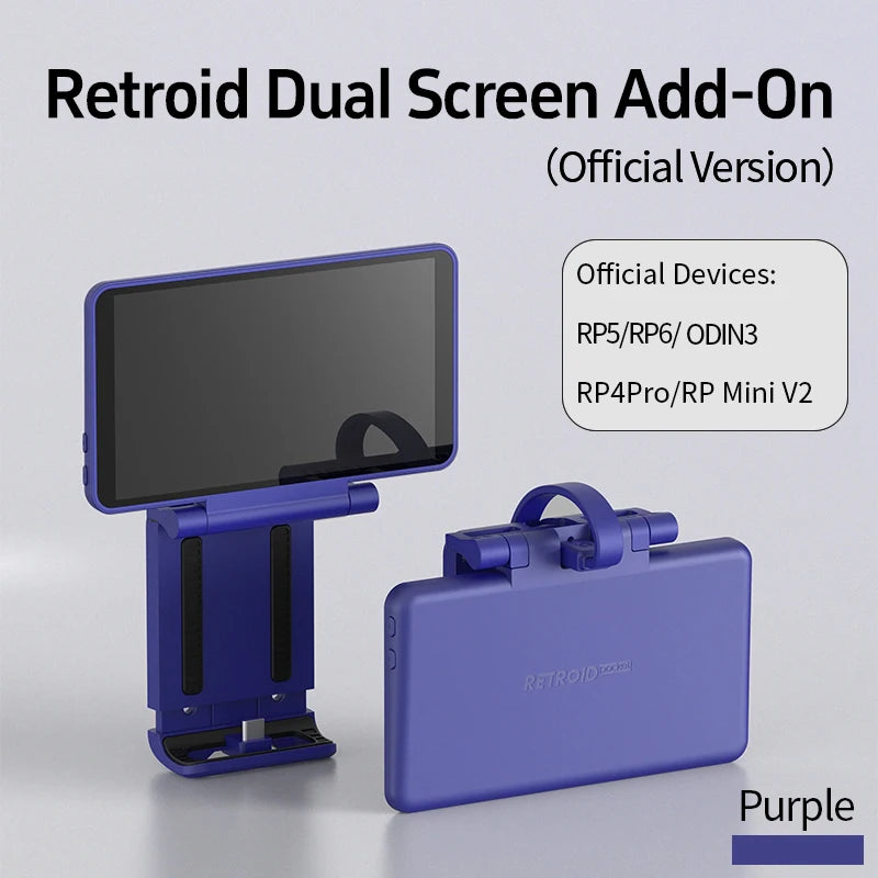 Retroid Dual Screen Add-on Expand 5.5Inch Oled Screen Back Clip Design With TypeC Plug For RP4Pro/RP Mini/RP MiniV2/RP5